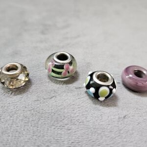 Handmade glass pandora beads lot of 10